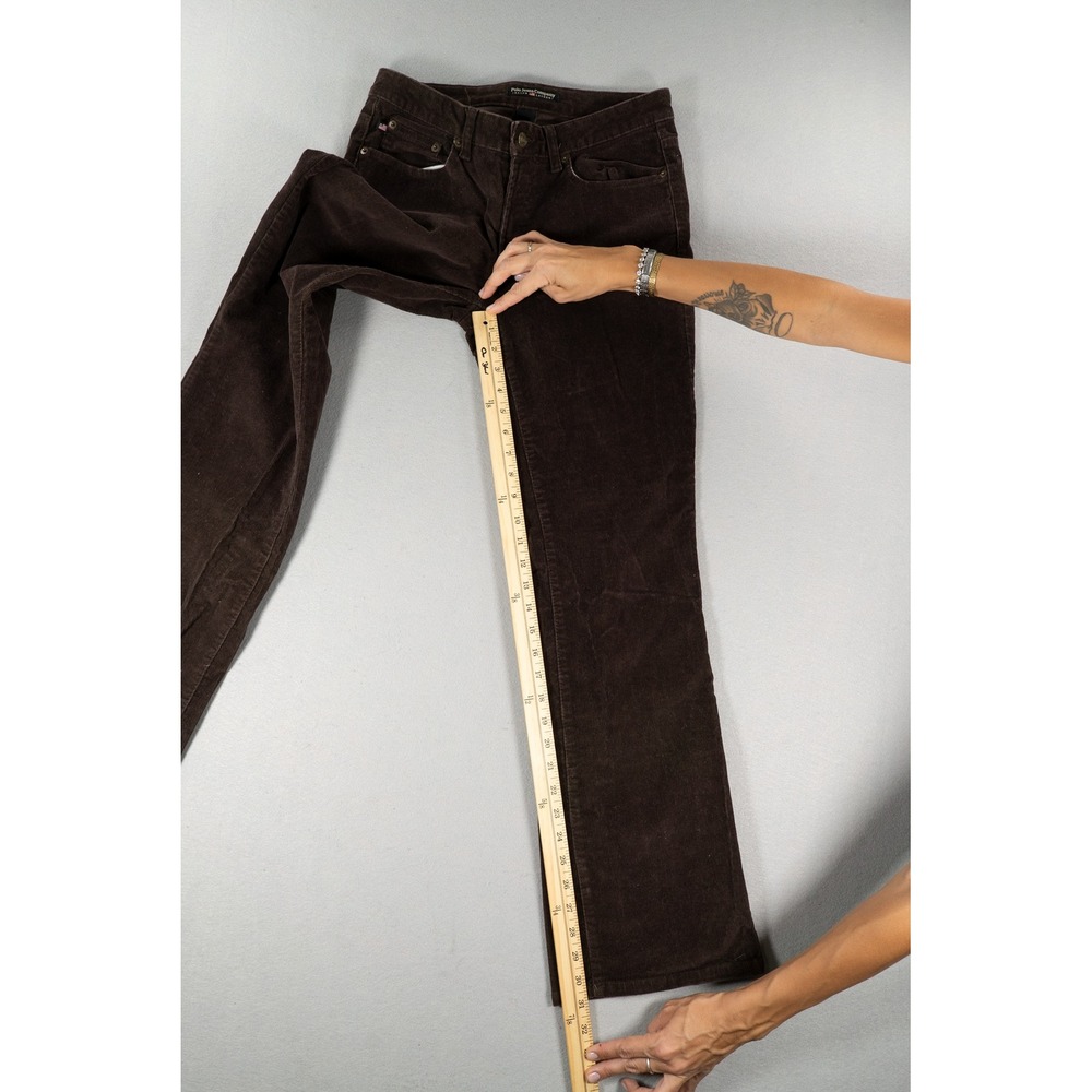 Polo Jeans Co Ralph Lauren Brown Corduroy Bootcut Pants Womens Size 6 Stretch - Picture 8 of 10
